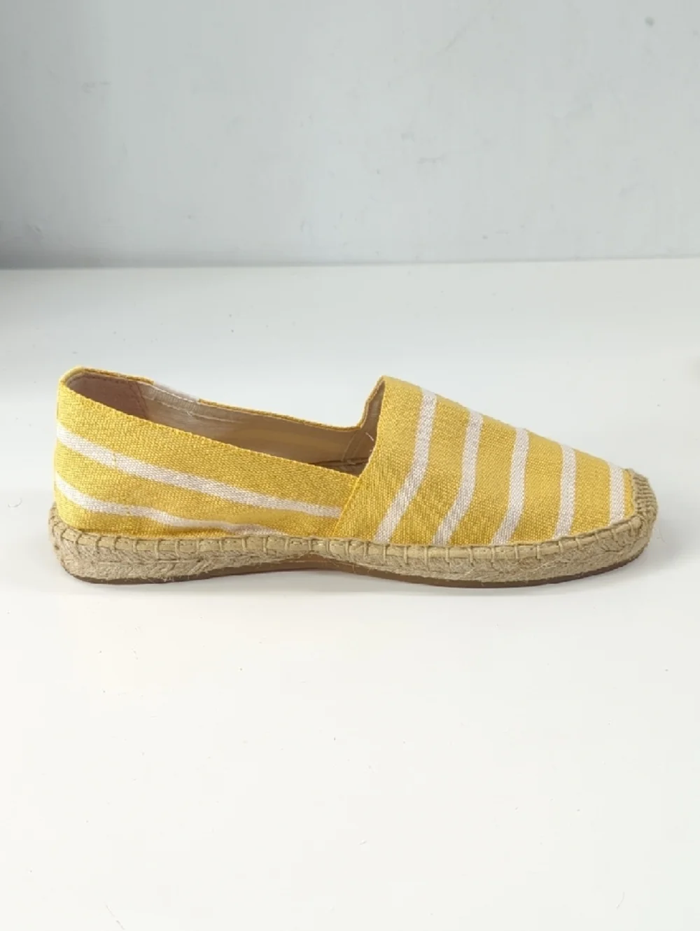 New Soludos Dali Striped Espadrilles in Yellow Size 7.5